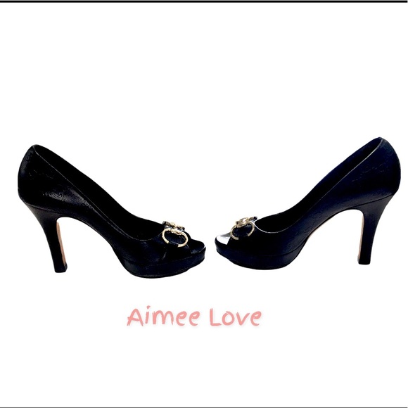 Authentic Gucci Horse bit peep toe pumps size 36C - Picture 10 of 16